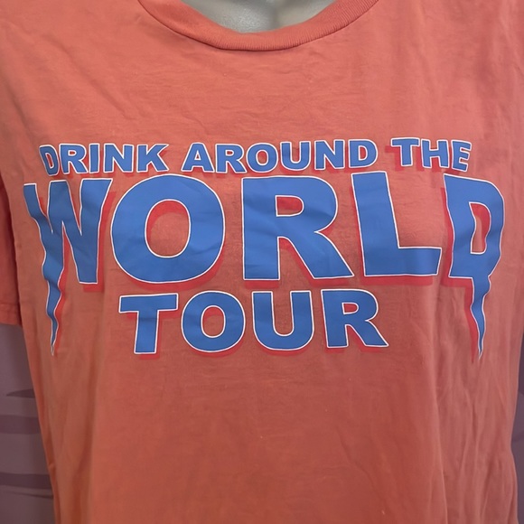 “Drink Around The World Tour” EPCOT Disney World Tee from The Lost Bros Size M - Picture 2 of 4